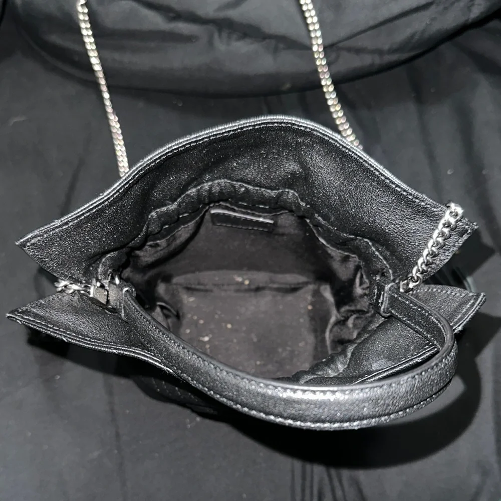 Gucci Black Mini Leather Bag with Chain Strap - Picture 3 of 5